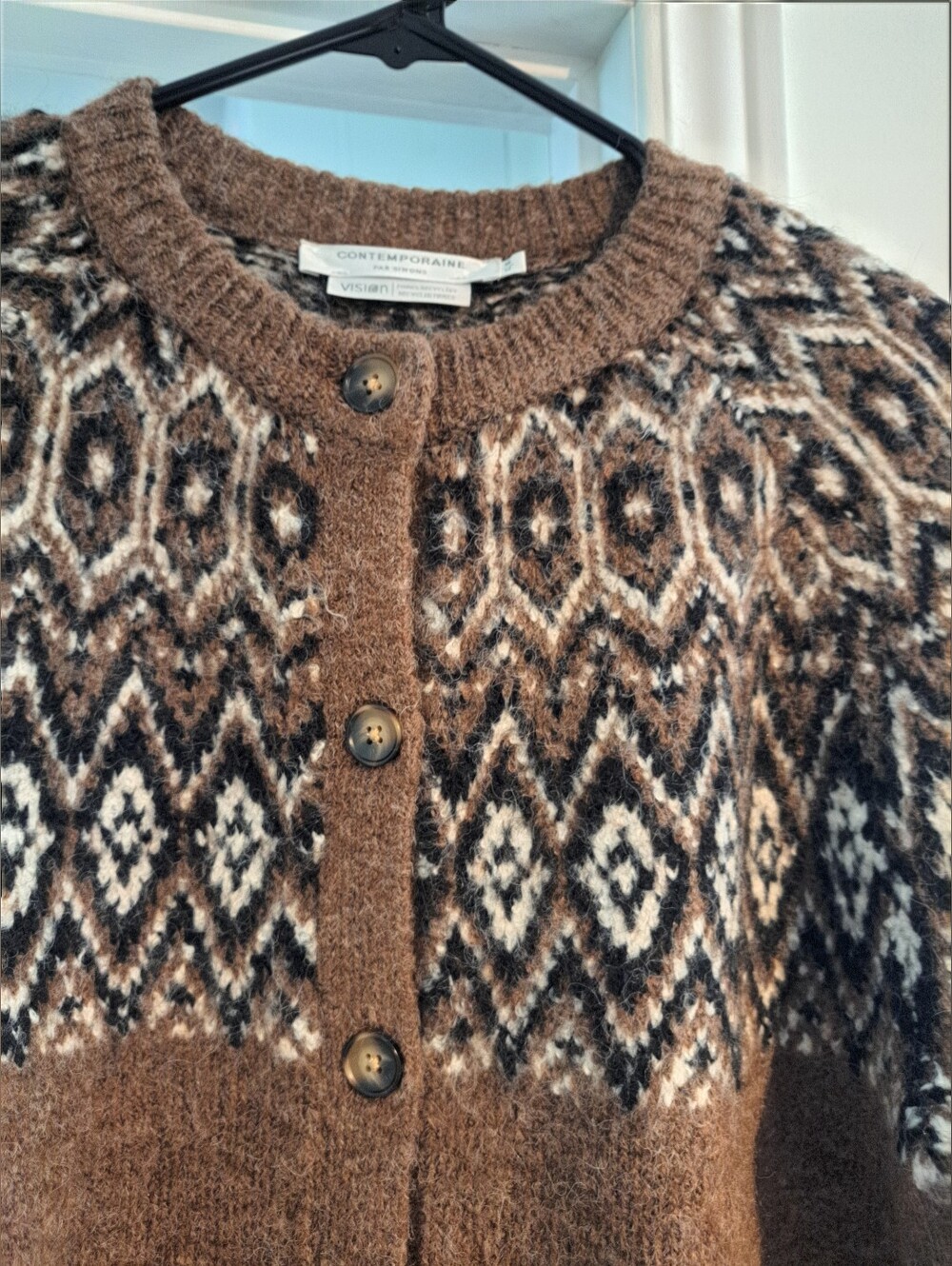 Icelandic-patterned cardigan from the contemporary brand Simons